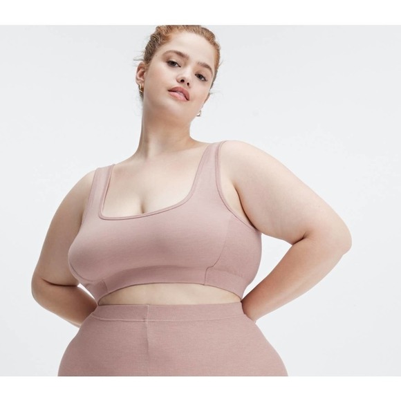 Fabletics RestoreKnit Scoop Back Bralette Trail Dust 3X - Picture 1 of 9